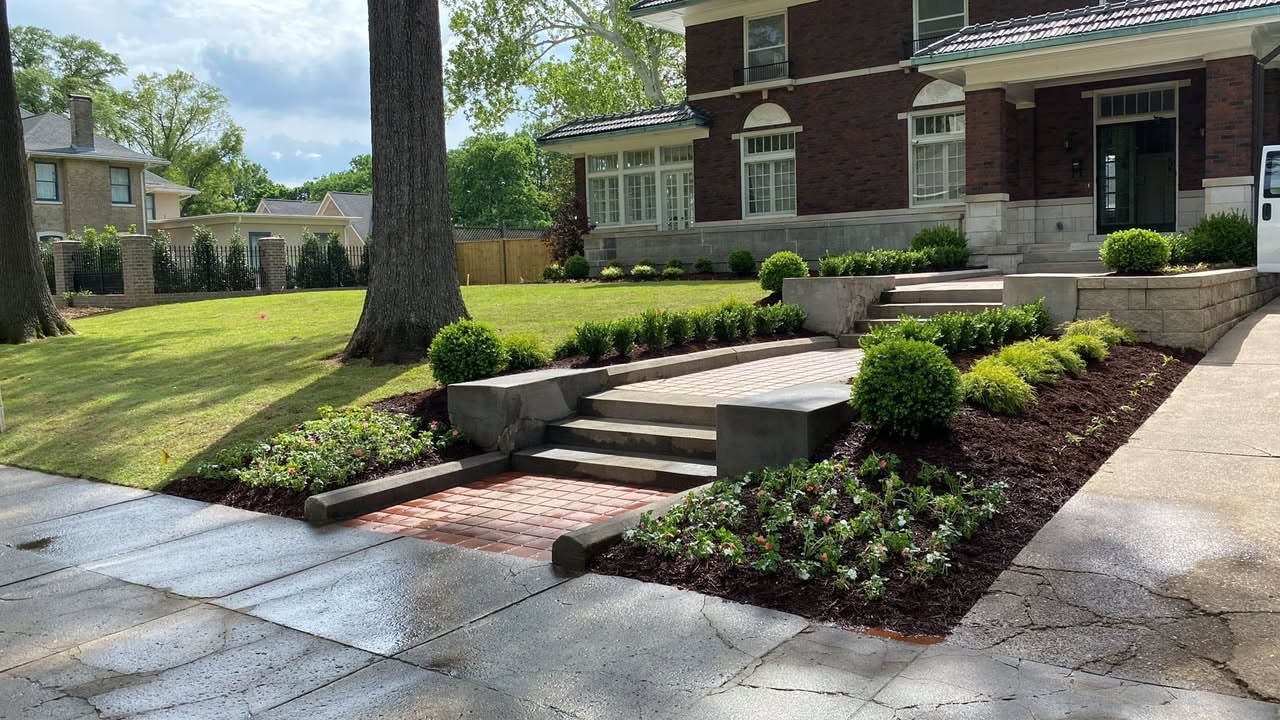 Full Landscape Makeover in Midtown Memphis, TN